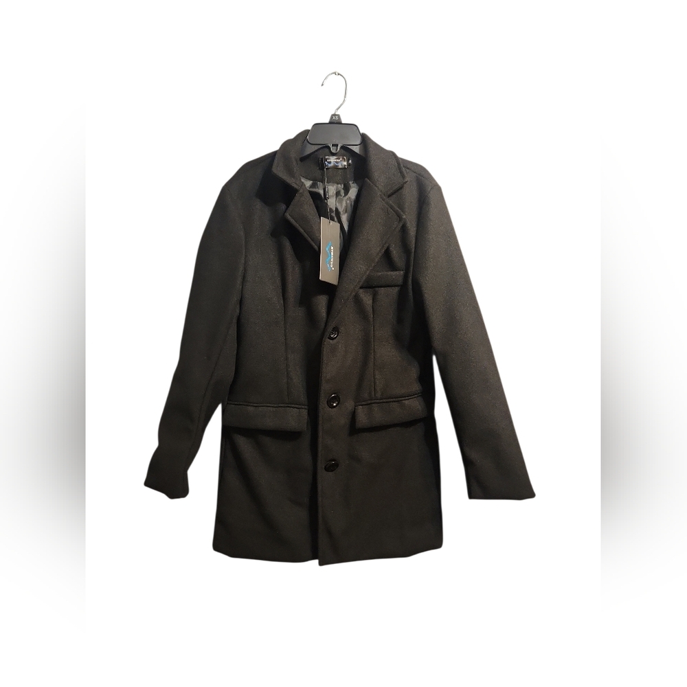 Womens RVHSWDS Black Lined Pea coat Size Medium NWT